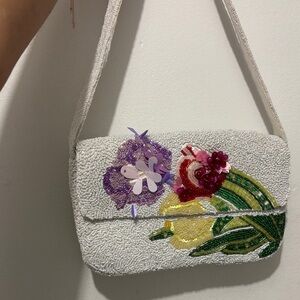 Made in India Floral Beaded Bag